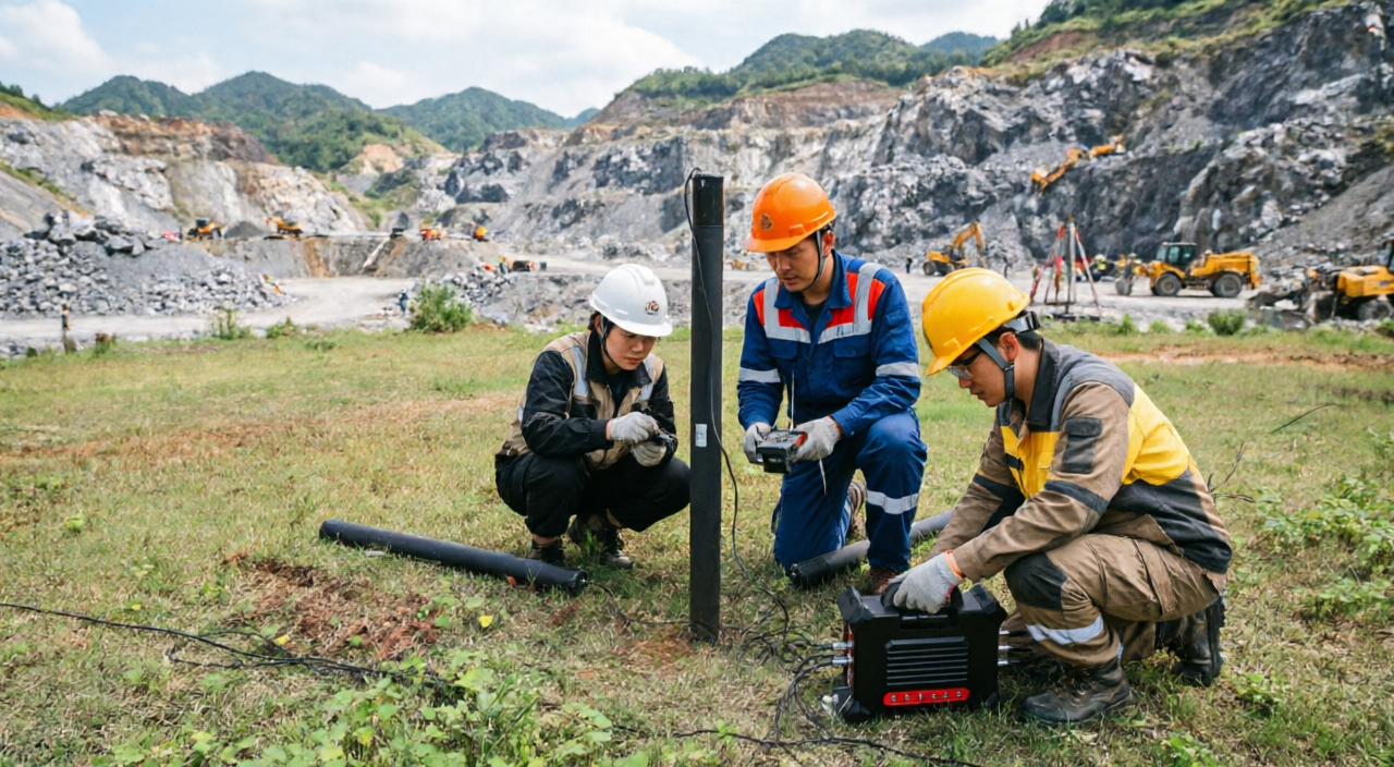 EH系列大地电导率仪野外布设 EH系列大地电导率仪野外布设